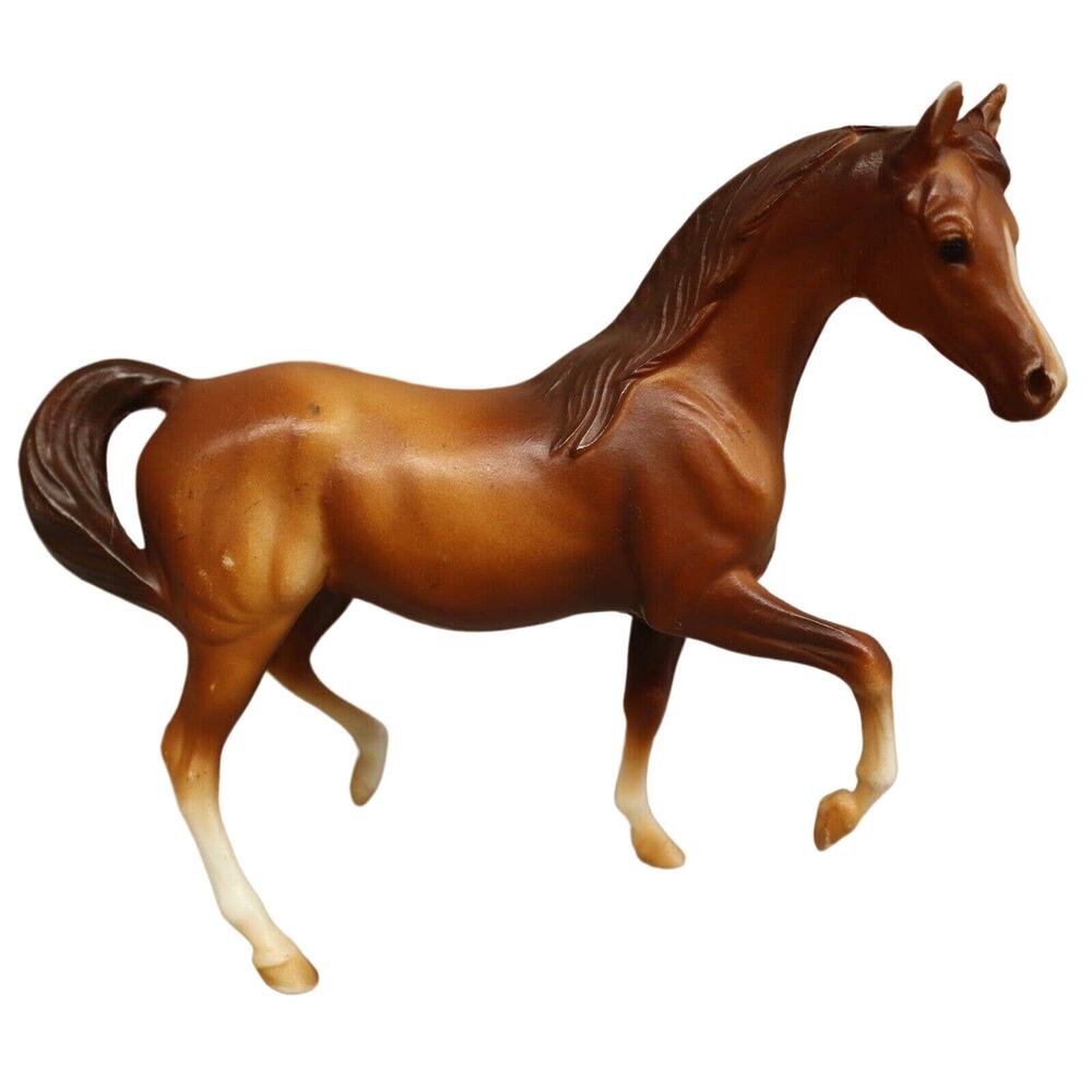 Vintage Breyer Brown Beige Trotting Horse Figurine Classic Collectible